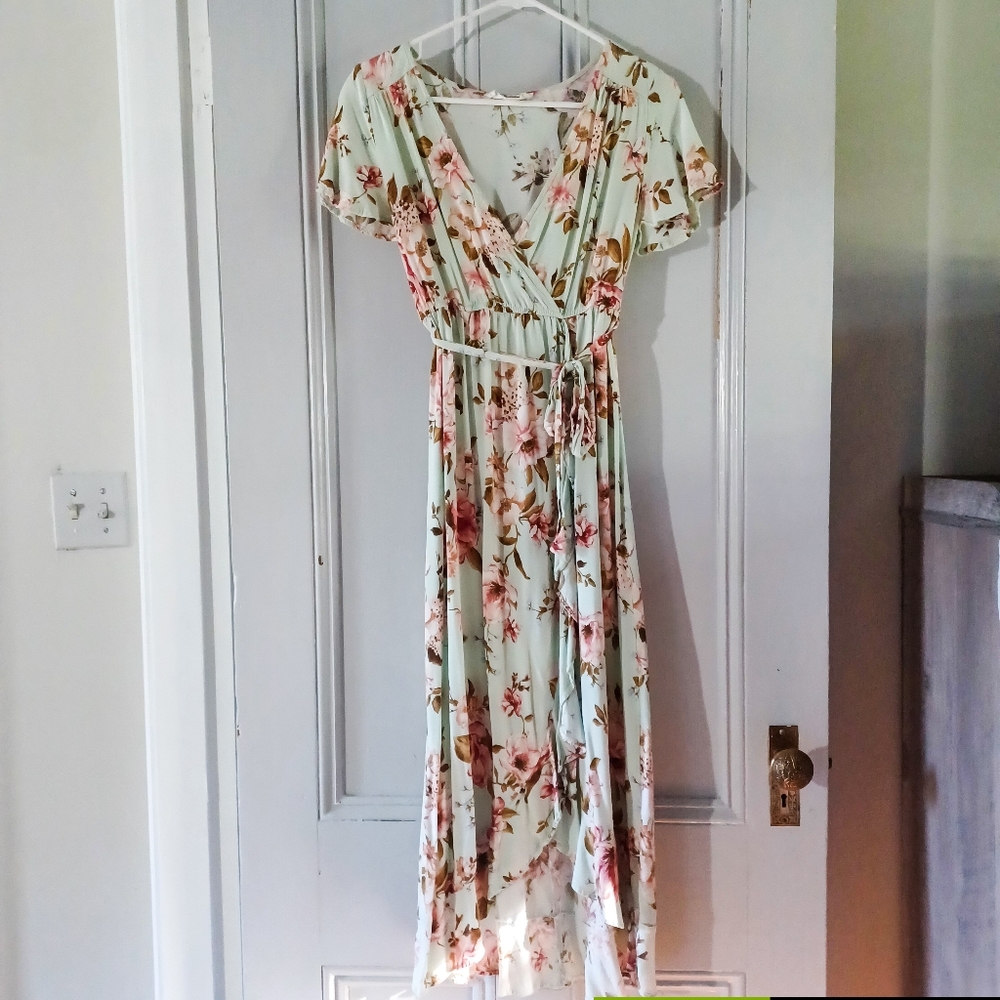 Love Delirious Floral High low Maternity dress Wrap style Small